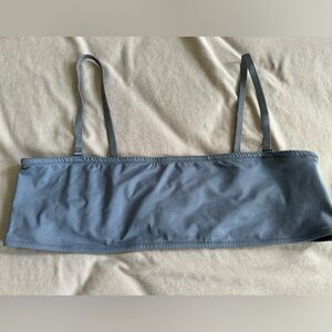 NWT Skims micro bandeau bikini top in medium denim wash size 3x